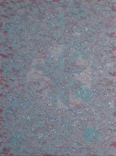 Karina Czernek, Floral w turkusach, 2011, techn. własna, 80 x 60 cm Karina Czernek, Floral w turkusach, 2011, techn. własna, 80 x 60 cm