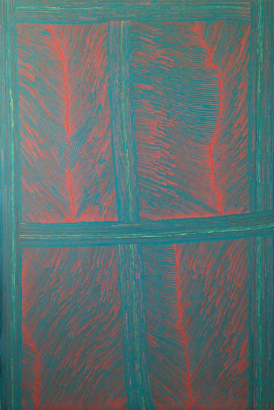 Jan Dobkowski, „Okno + 4”, 1983, olej, akryl, płótno, 147 x 97 cm Jan Dobkowski, „Okno + 4”, 1983, olej, akryl, płótno, 147 x 97 cm