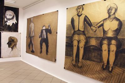 Fragment wystawy Jarosława Modzelewskiego „Stare papiery”, Galeria Bielska BWA, 8 marca – 1 kwietnia 2013 r., fot. Justyna Łabądź Fragment wystawy Jarosława Modzelewskiego „Stare papiery”, Galeria Bielska BWA, 8 marca – 1 kwietnia 2013 r., fot. Justyna Łabądź