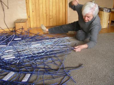 Halina Gocyła-Kocyba w pracowni, 2009, fot. H. Dobranowicz Halina Gocyła-Kocyba w pracowni, 2009, fot. H. Dobranowicz