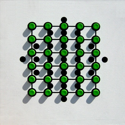 Tadeusz Moskała, 6D, 2010, akryl, PCV, pł&oacute;tno, 60 x 60 cm