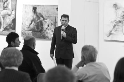 wernisaż wystawy Bogdana Frymorgena - Dyrektor IV LO im. KEN w Bielsku-Białej, Mirosław Sapeta wernisaż wystawy Bogdana Frymorgena - Dyrektor IV LO im. KEN w Bielsku-Białej, Mirosław Sapeta