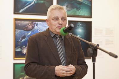 Jerzy Zegarliński, kurator wystawy Fotografia Dzikiej Przyrody 2012, fot. K. Morcinek Jerzy Zegarliński, kurator wystawy Fotografia Dzikiej Przyrody 2012, fot. K. Morcinek